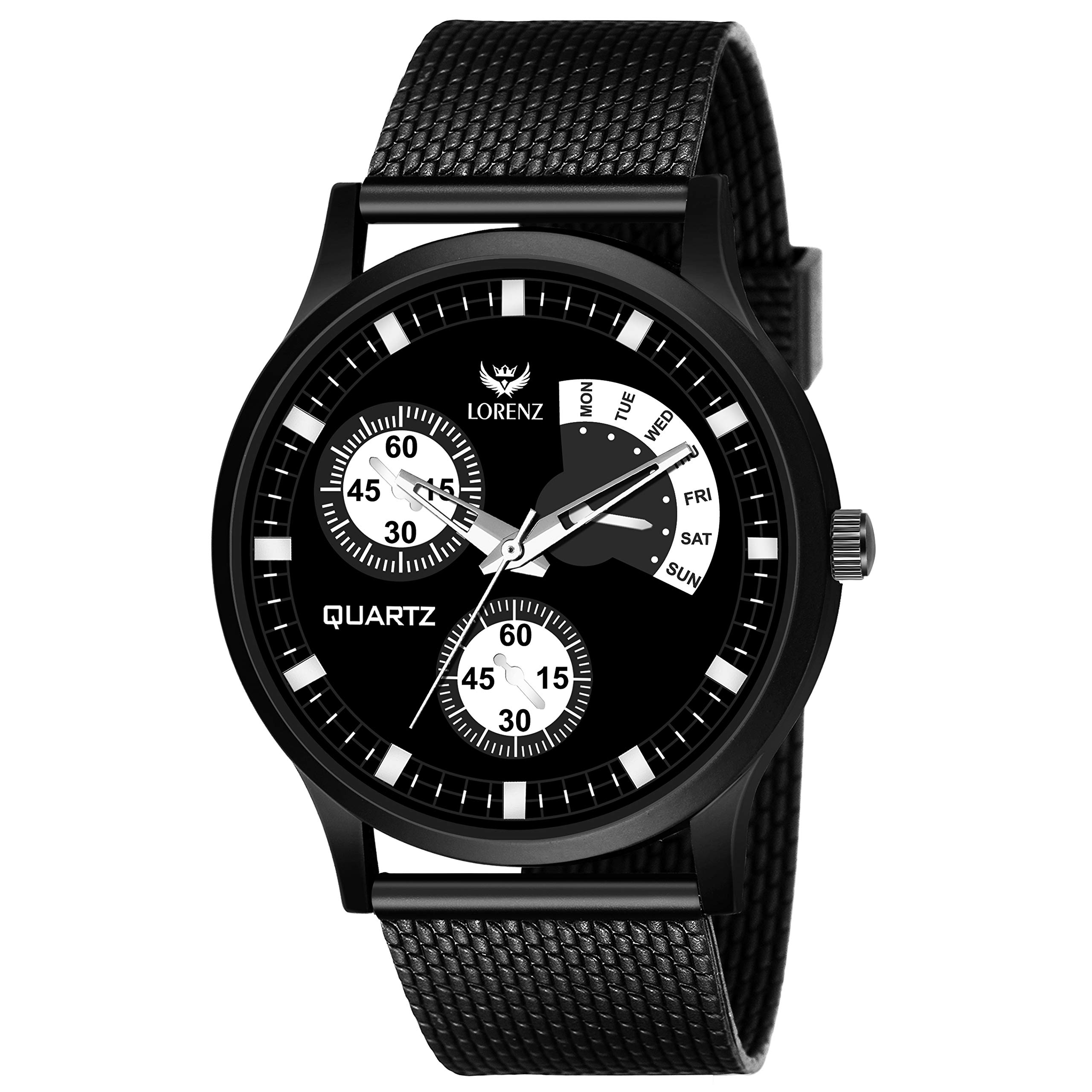 LORENZ Black Dial Casual Fit Watch for Men | Watch for Boys- MK-2075W (B07TWX3NF1) Amazon Price History, Amazon Price Tracker