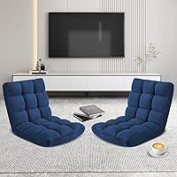 Vista 30 de Silla plegable para juegos de suelo de 14 posiciones, acolchada y ajustable, con algodón transpirable y terciopelo coral agradable a la piel