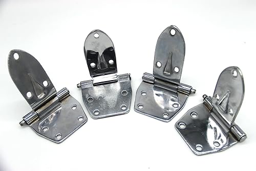 Miniatura 3 de Bisagras de puerta (4) compatibles con Toyota Land Cruiser FJ40 BJ40 Front Chromed Steel 1969 1970 1971 1972 1973 1974 1975 1976 1977 1978 1979 1980