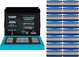 Wilkinson Sword Hydro 5 Men’s Razor, Great Addition to Wash Bags for Men’s Grooming, Great Shavers for Routine Shaving, 16 Refill Razor Blades Pack