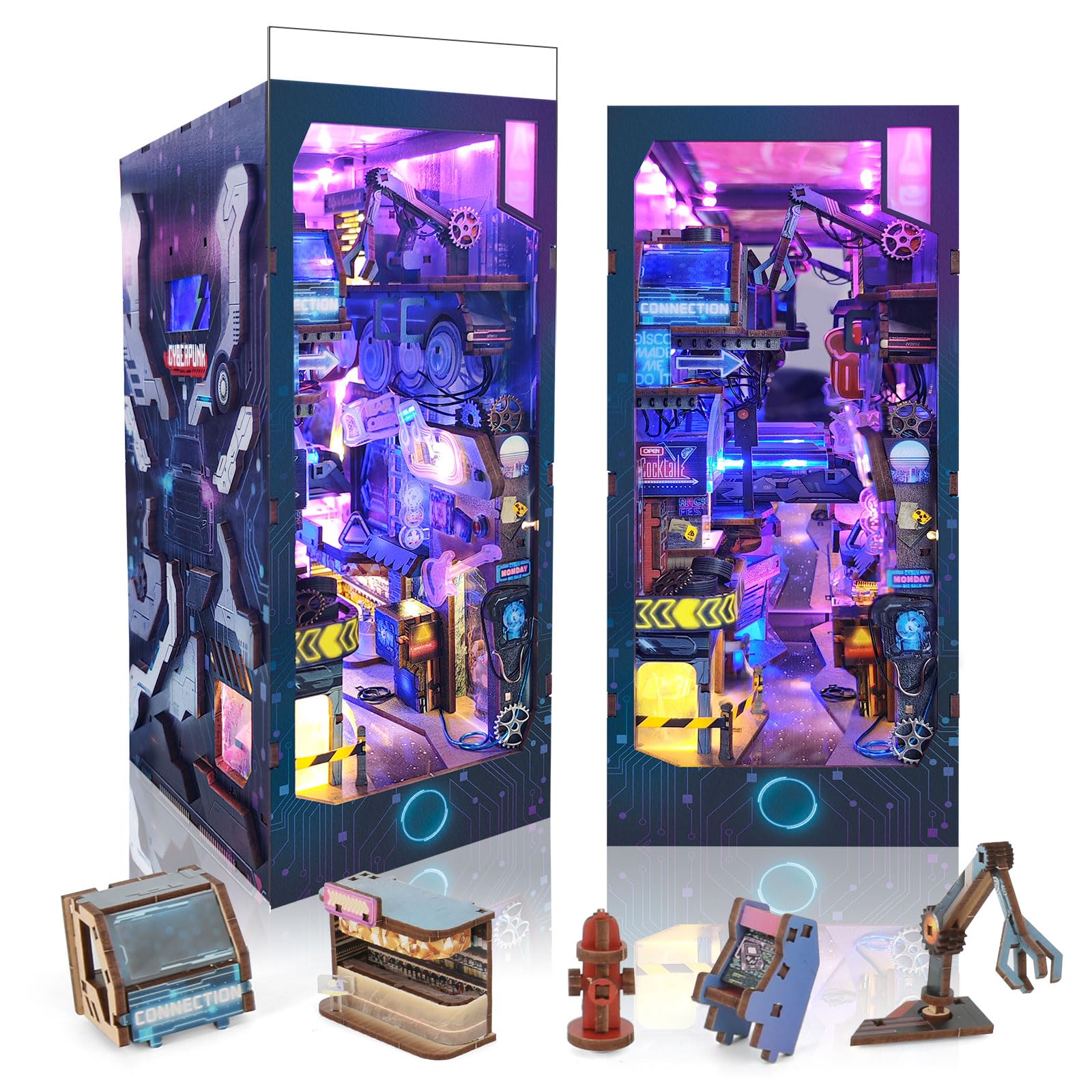 Amazon.com: Cyberpunk DIY Book Nook Kit,Tech Miniature House
