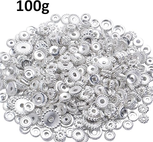 Miniatura 5 de BronaGrand 3.53oz (alrededor de 170  300 piezas) espaciadores de cuentas de joyería de cuentas espaciadoras de aleación para hacer joyas, pulseras,