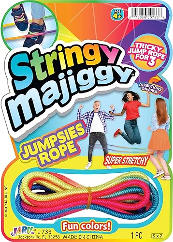 Miniatura 6 de 2CHILL Chinese Jump Rope (Pack) Elastic Skipping Rope Game for Kids & Adults  Colorful Stretchy Jump Rope for Kids, Girls and Boys. Party Favor.
