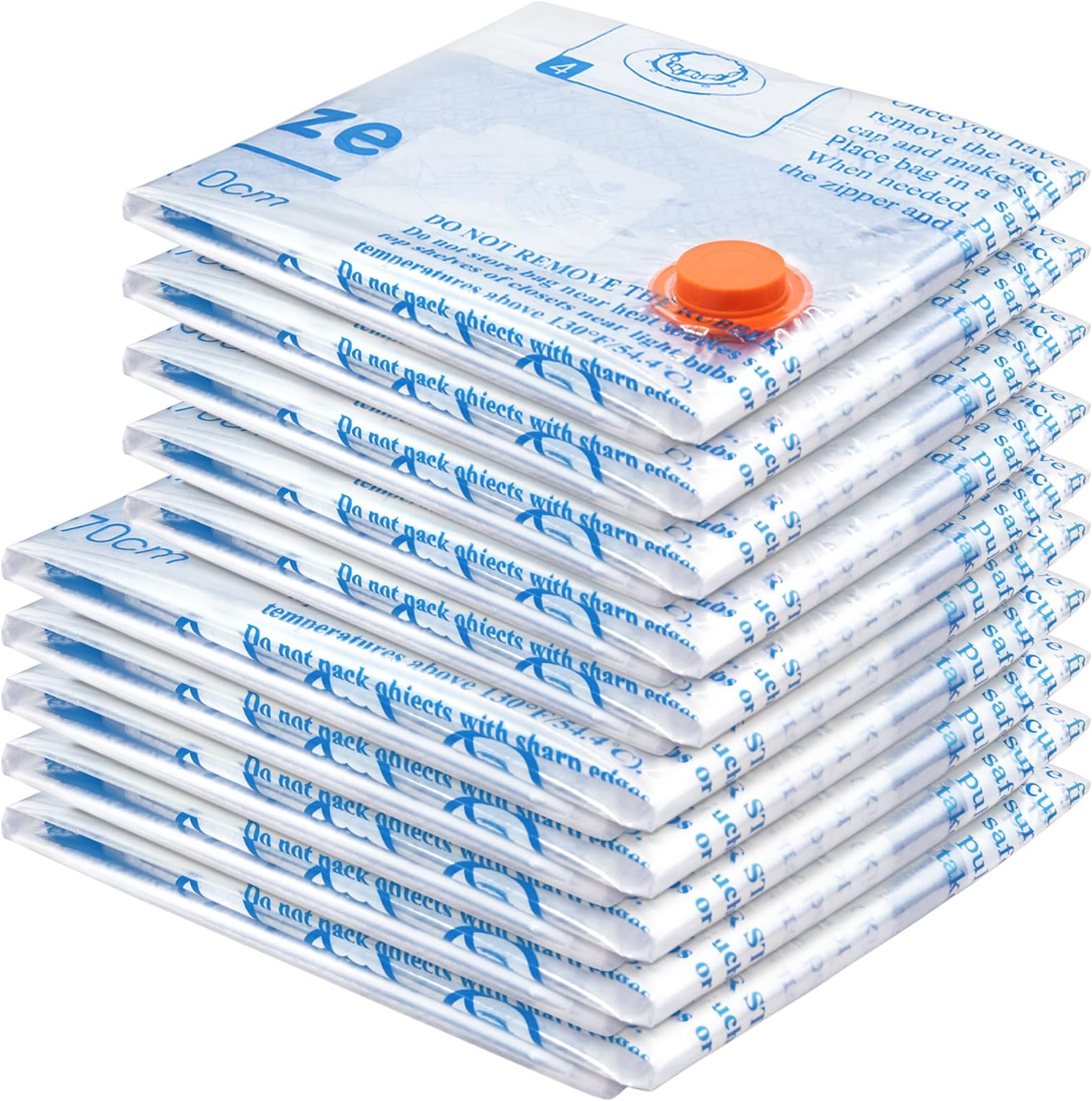 MEIQIHOME Vacuum Storage Bags, Space Saver Sealer Bags,Vacuum seal bags for clothing, Pillows, Comforters, Blankets, Bedding,Travel,10 COMBO