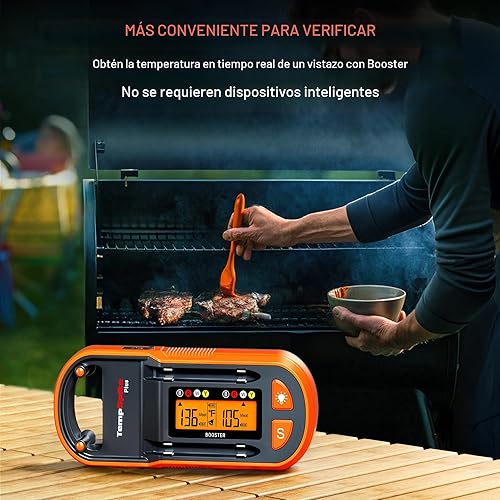 Miniatura 5 de ThermoPro TempSpike Plus - Termómetro inalámbrico de carne de 600 pies con 2 sondas codificadas por colores, termómetro inalámbrico Bluetooth