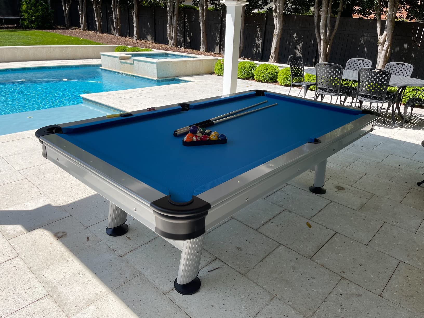 $235/mo - Finance Playcraft Santorini 82" Outdoor Slate Pool Table with ...