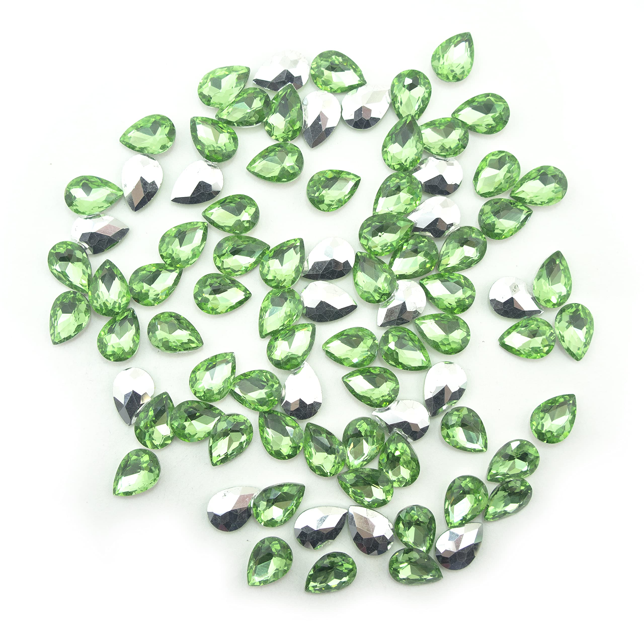 Cristal vert herbe à coudre de 10x14mm idéal pour personnaliser vos tenues de soirée