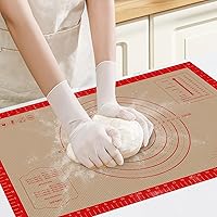 Koolstuffs 26x16 Silicone Pastry Mat - Extra Large Non-Slip Dough Rolling Mat with Measurements for Pizza, Pie, Fondant & Cookies