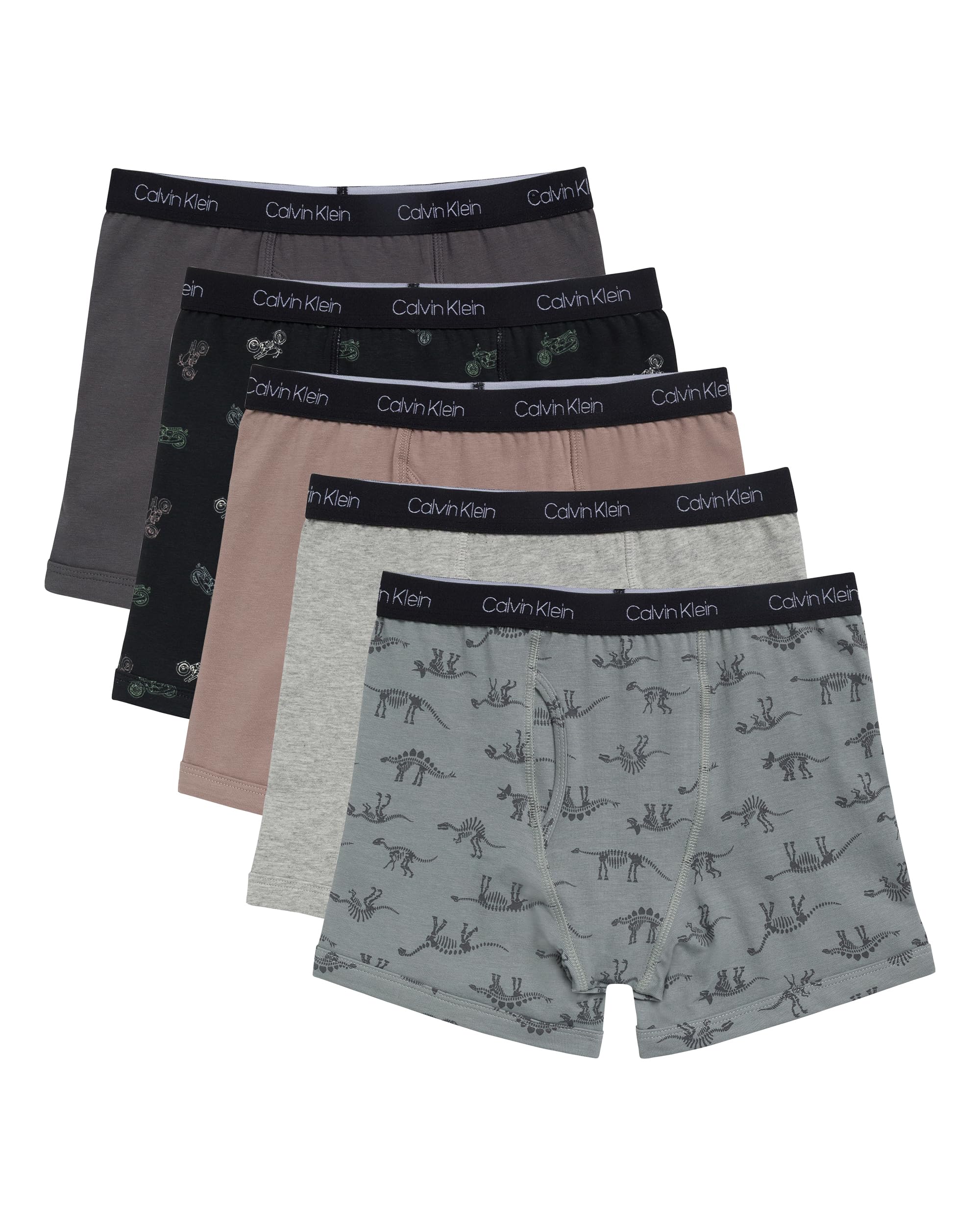 Calvin Klein Kids Boys' Modern Cotton Boxer Brief Underwear 5-Pack