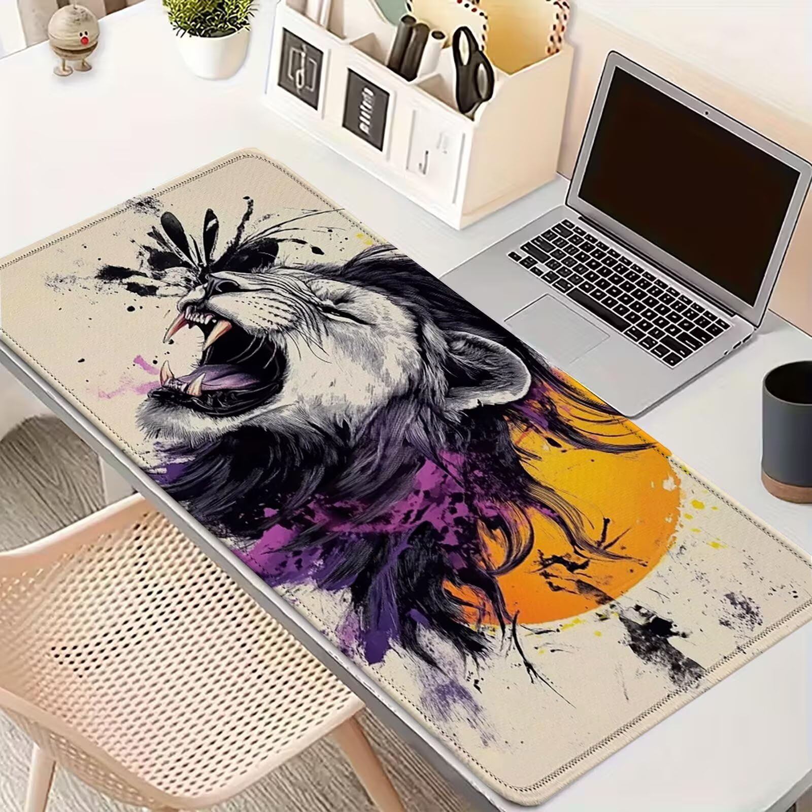 Tapis de Souris - 1000x500x3mm, Tapis Souris d'Ordinateur, Blanc 0-z23