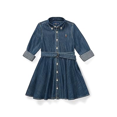 Polo Ralph Lauren Kids Belted Cotton Denim Shirtdress (Little Kids) Girl