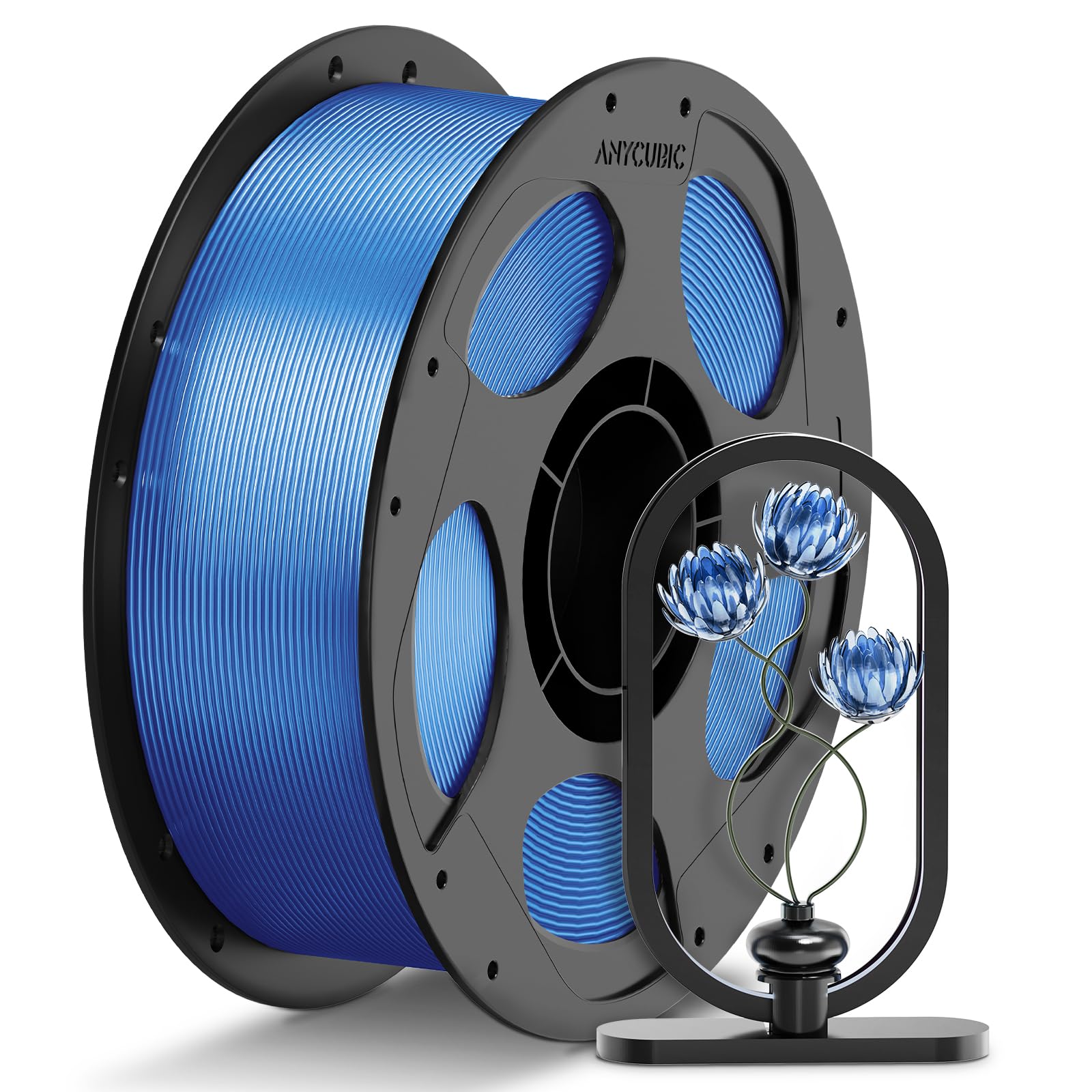 ANYCUBIC PETG Filament 1.75mm, 1KG Reusable Spool, Translucent Blue