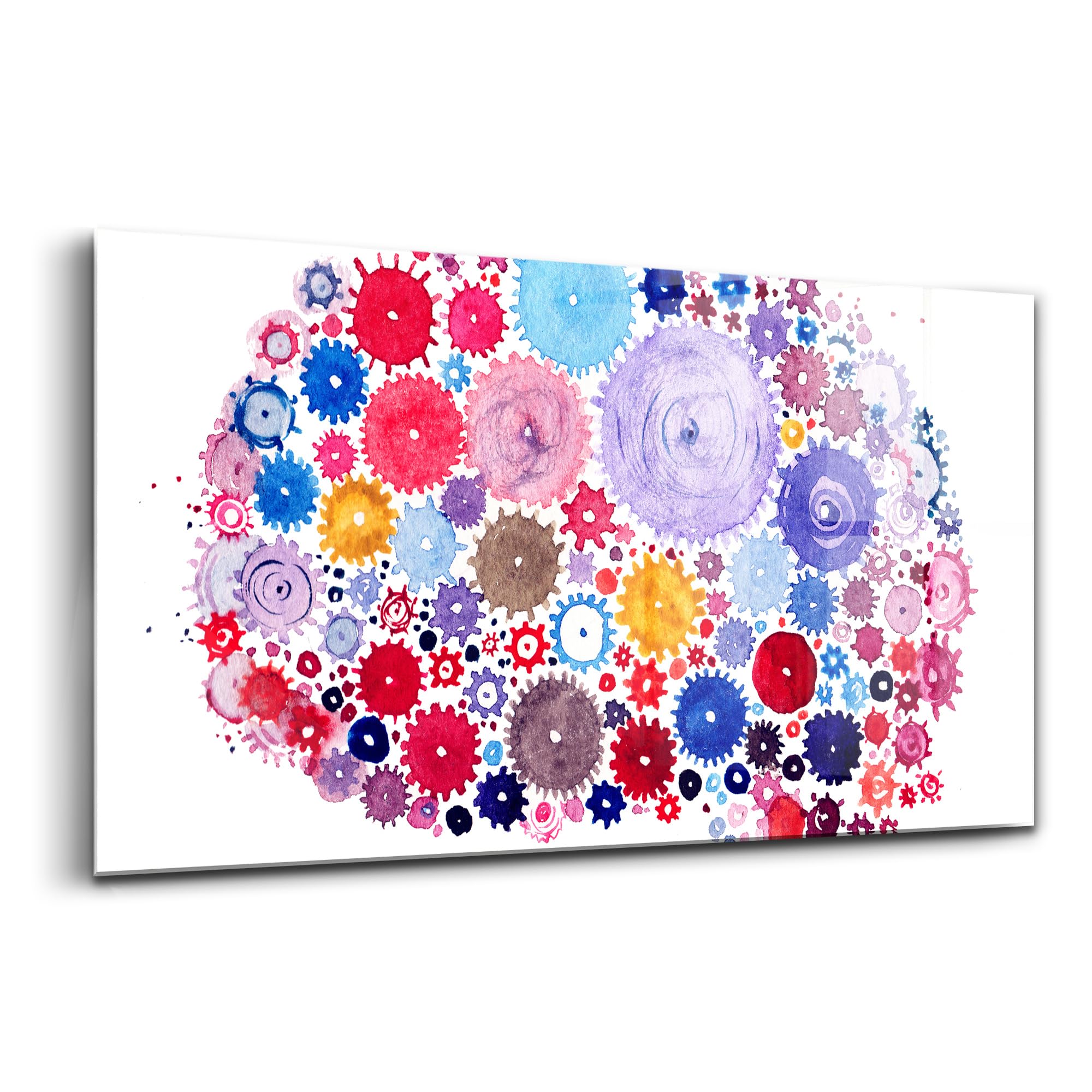 Verre d'art moderne Wallfluent 120x60cm au design abstrait haut de gamme