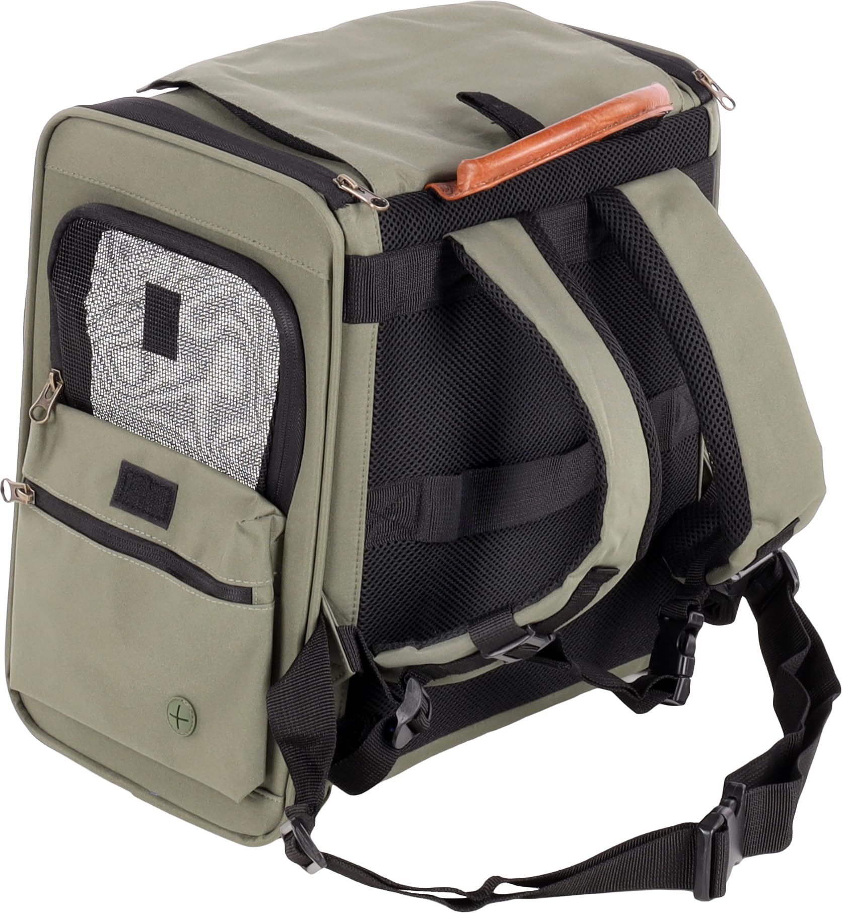 Sac à Dos Chat – Chien – Flamingo Yoda Vert – 34×26×40 cm – Polyester – Cadre/Dos renforcés – Ouvertures AV/Haut/côté – Fond Amovible – Sangle sécurité – Bretelles/Ceinture/Poitrine – Poche & poignée
