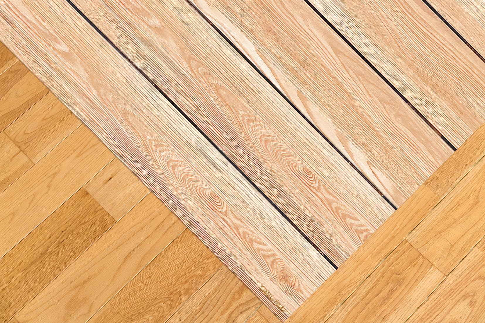 DobleUve Estudio Alfombra Vinílica Madera Color Beige 80x200 cm | Vinilo para Salón y Cocina | Suelo Lavable Antideslizante para Verano