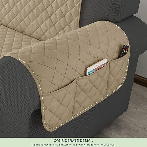 Vista 39 de Chun YI. - Funda reversible para sofá, funda para sillón, fácil de instalar, lavable, cubiertas para sala de estar. Negro