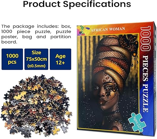 Miniatura 3 de Rompecabezas clásico de 1000 piezas de madera para adultos y niños, rompecabezas de mariposa africana, arte de bricolaje, juego de ocio, juguete