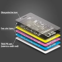 Vista 3 de LAB Badge Buddy - Negro - Temático de química - Tarjeta de identificación vertical - por BadgeZoo