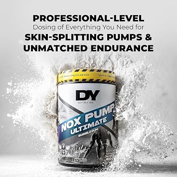 DY Nutrition NOX Pump Ultimate Pre Workout Powder (400g, 20 Serv): Extreme High-Stim Preworkout Powder - 350mg Caffeine, 5g Citrulline, 3.2g Beta-Alanine - Extreme Pump, Focus, Endurance