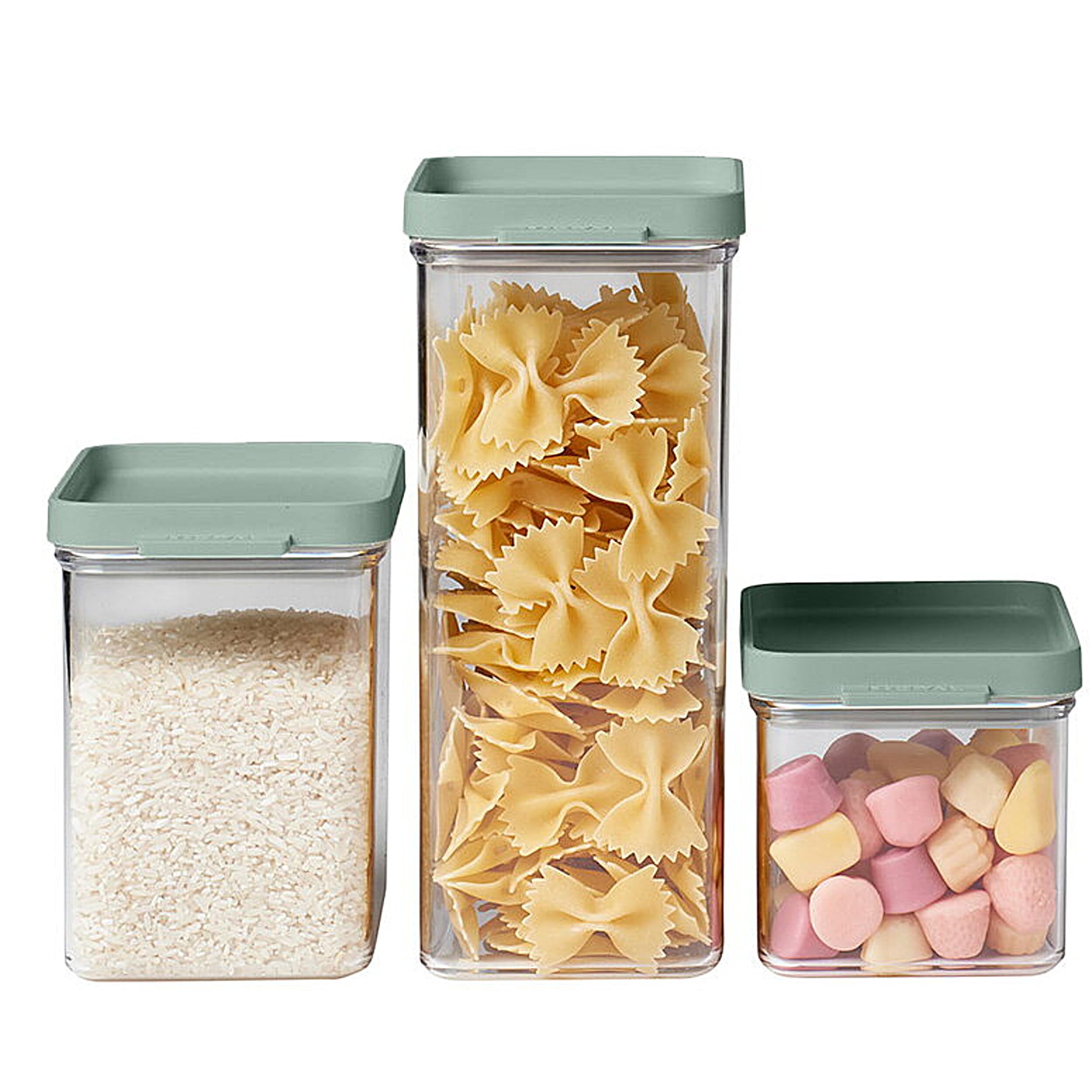 Mepal Nordic Sage Food Storage Containers 3-Piece Set - Storage Boxes With Lids - Kitchen Container & Organizer - Airtight Food Storage Container - 700 Ml, 1100 Ml & 2000 Ml