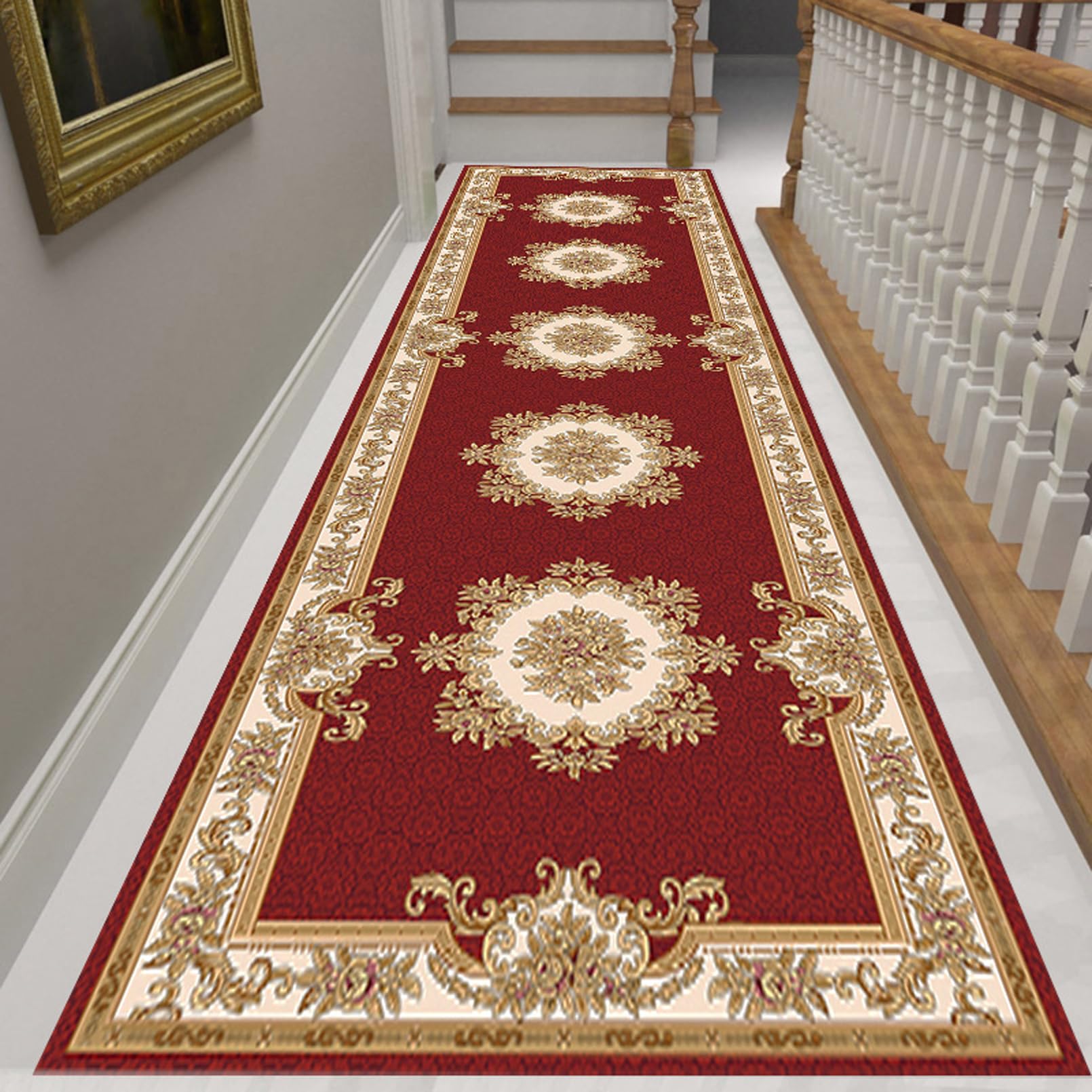 Tapis de passage contemporain pour couloir AZMANI géométrique 1x2m