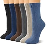 Crew Socks for Women - Soft Knit Boot Calf Comfortable Cute Dress Cotton Socks Gifts