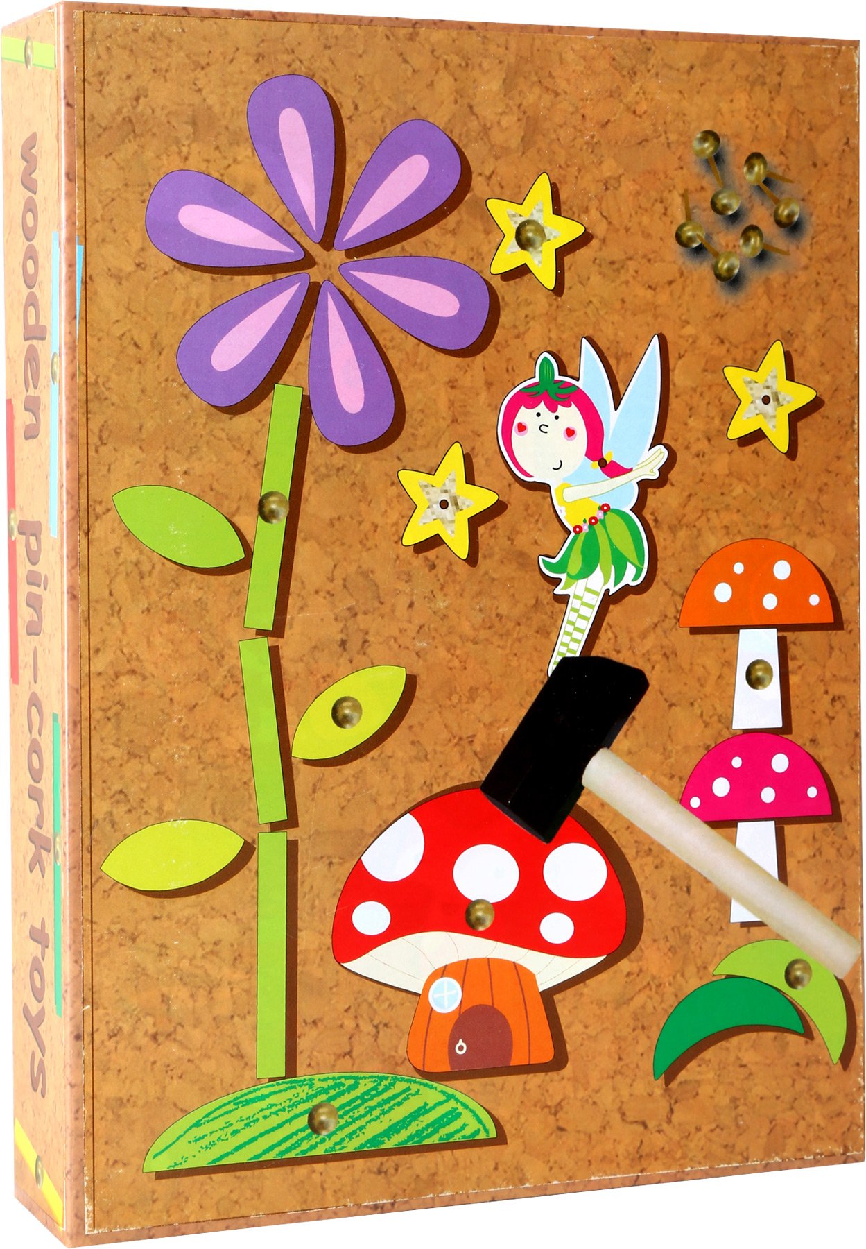 Small Foot 10227 Jeu de Marteau Fée en Bois Tableau Liège Motifs Fées Marteler 6 Ans
