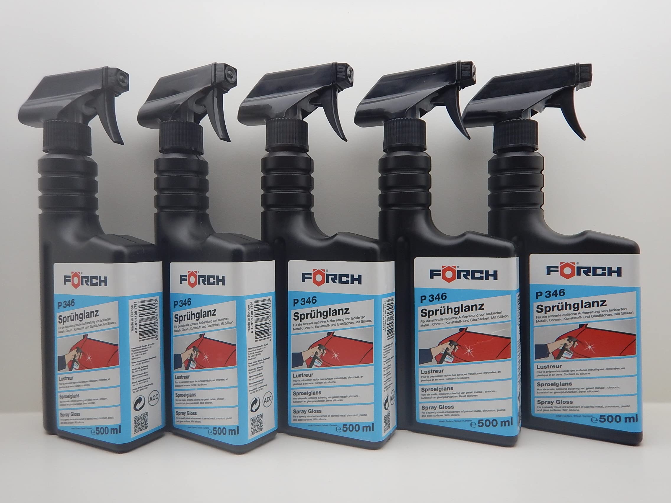 FÖRCH SPRÜHGLANZ P346 VERSIEGELN WAX KFZ LACK REINIGER POLIEREN GLANZ 500ml (5)