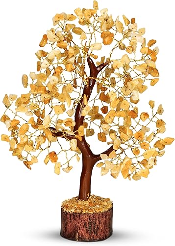 Miniatura 8 de PYOR Aventurina amarilla, cristales y piedras de Feng Shui, Energía de árbol real, piedras de árbol de gemas, árbol de dinero de buena suerte,