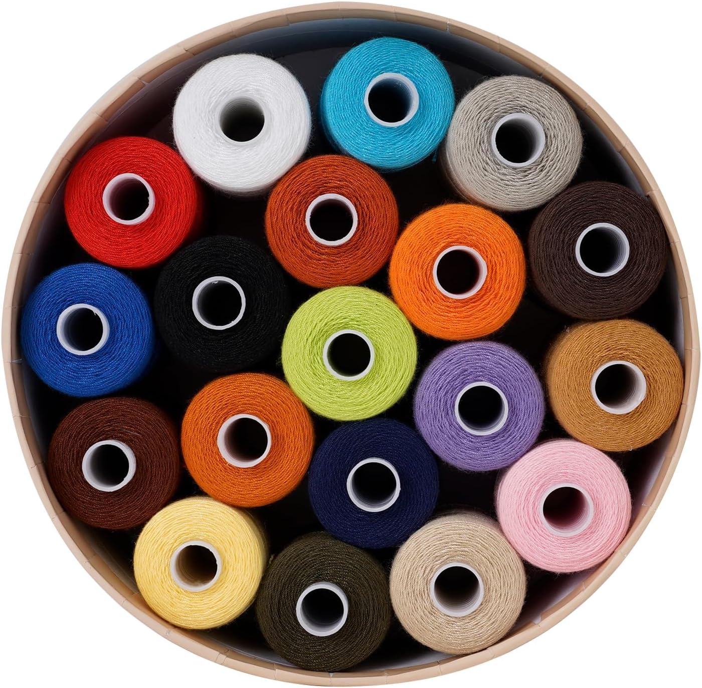 19 Colors Jeans Sewing Thread,Tex90, 20S/3 Extra Strong Heavy Duty Jeans Thread for Denim,Canvas, 300m Spool,high Strength Threads for Upholstery,Jeans,100% Polyester