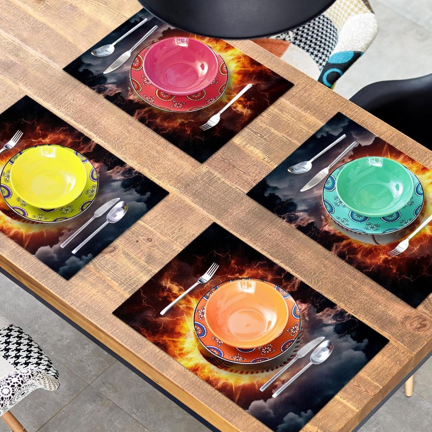 越前漆器 布目ランチョンマット 5枚セット トレー