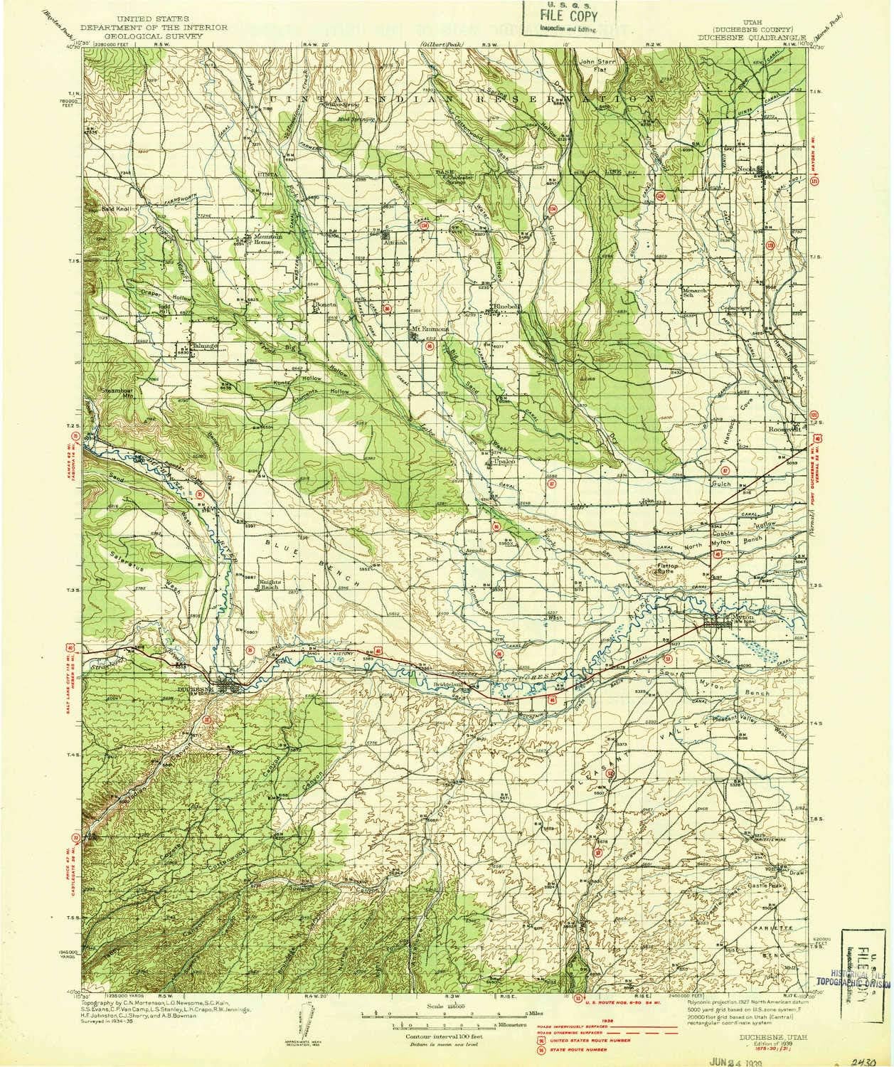 Duchesne County Gis Map Amazon.com: Yellowmaps Duchesne Ut Topo Map, 1:125000 Scale, 30 X 30  Minute, Historical, 1939, 19.7 X 16.5 In - Polypropylene : Office Products