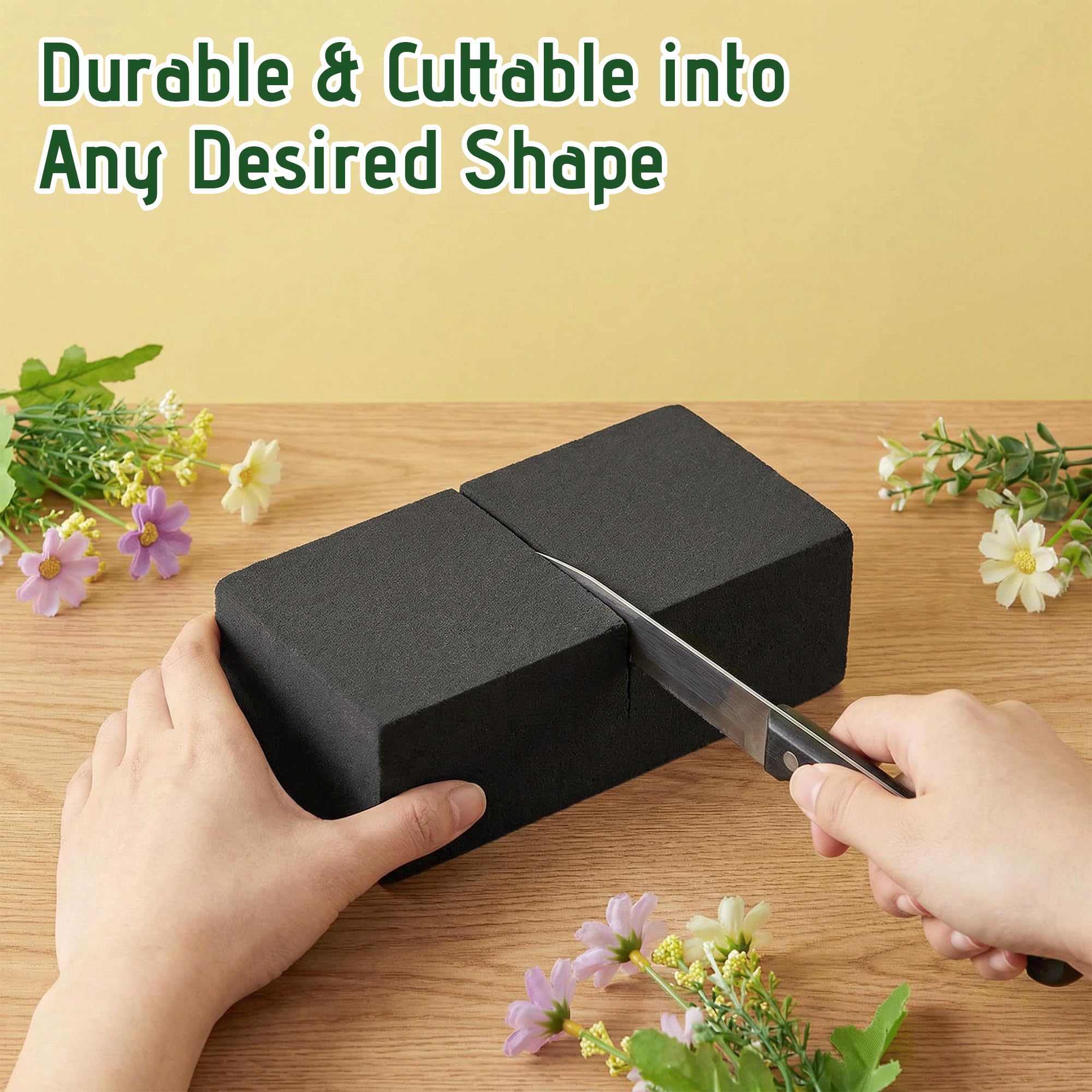 Black Floral Foam Blocks - For Dried & Artificial Flowers -4 Black Floral Foam Blocks - For Dried & Artificial Flowers -4
