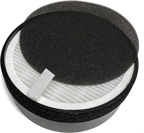 Nispira True HEPA H13 - Filtro de aire de repuesto compatible con purificador de aire compacto hOmeLabs HME020248N filtración de 3 etapas con luz