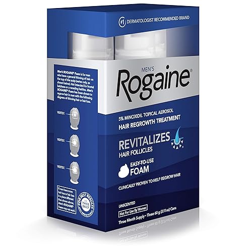Miniatura 5 de Rogaine - Espuma de minoxidil al 5 para hombre para pérdida de cabello y crecimiento del cabello tratamiento tópico para adelgazar el cabello