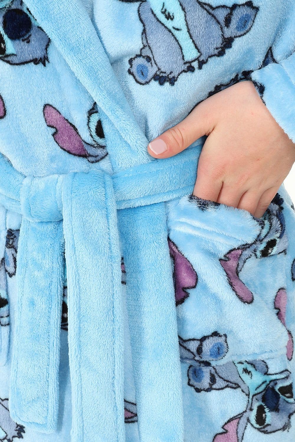 Lilo and Stitch Peignoir à capuche en polaire pour fille Bleu