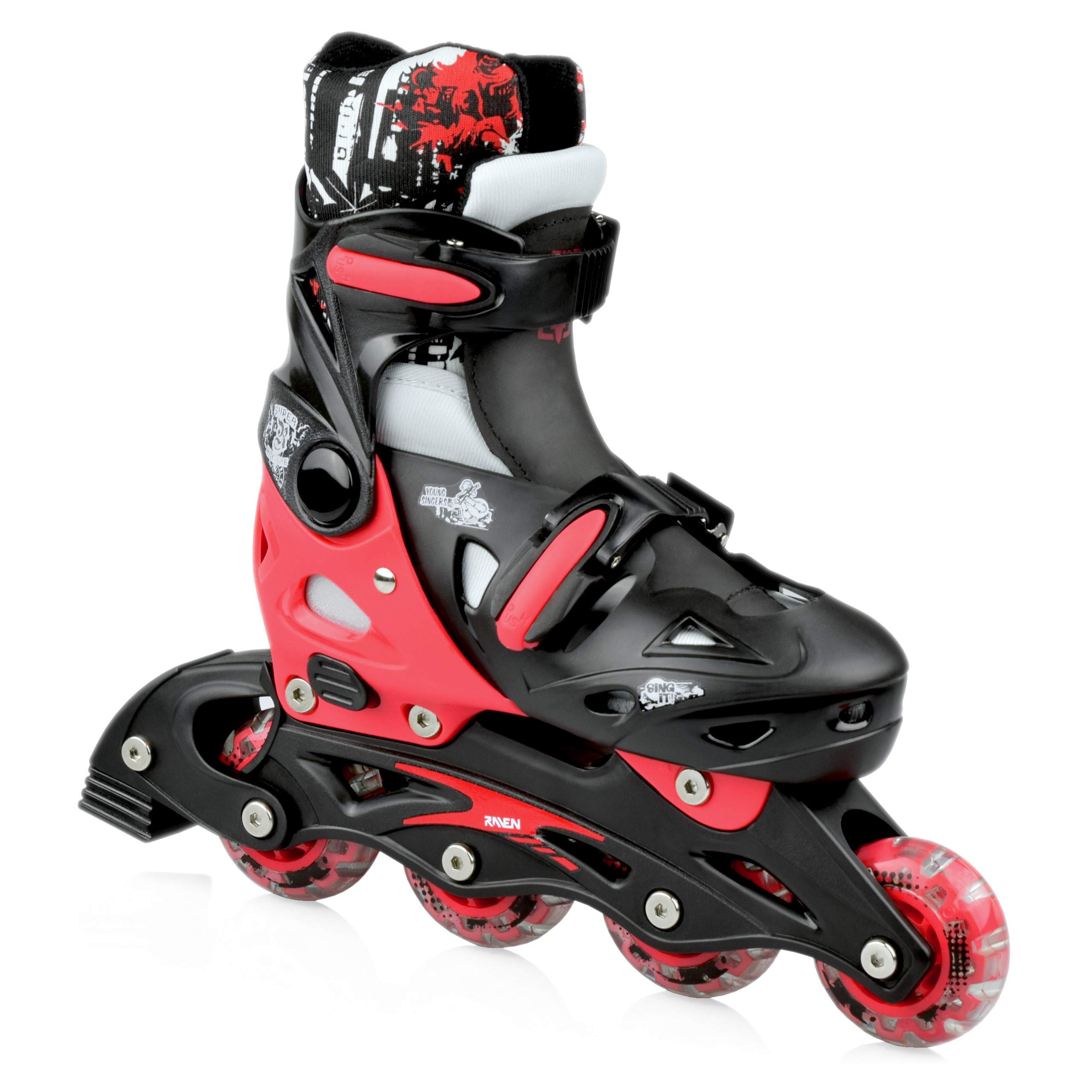 RAVEN 3in1 Inline Skates Pattini in linea Triskates regolabili per bambini