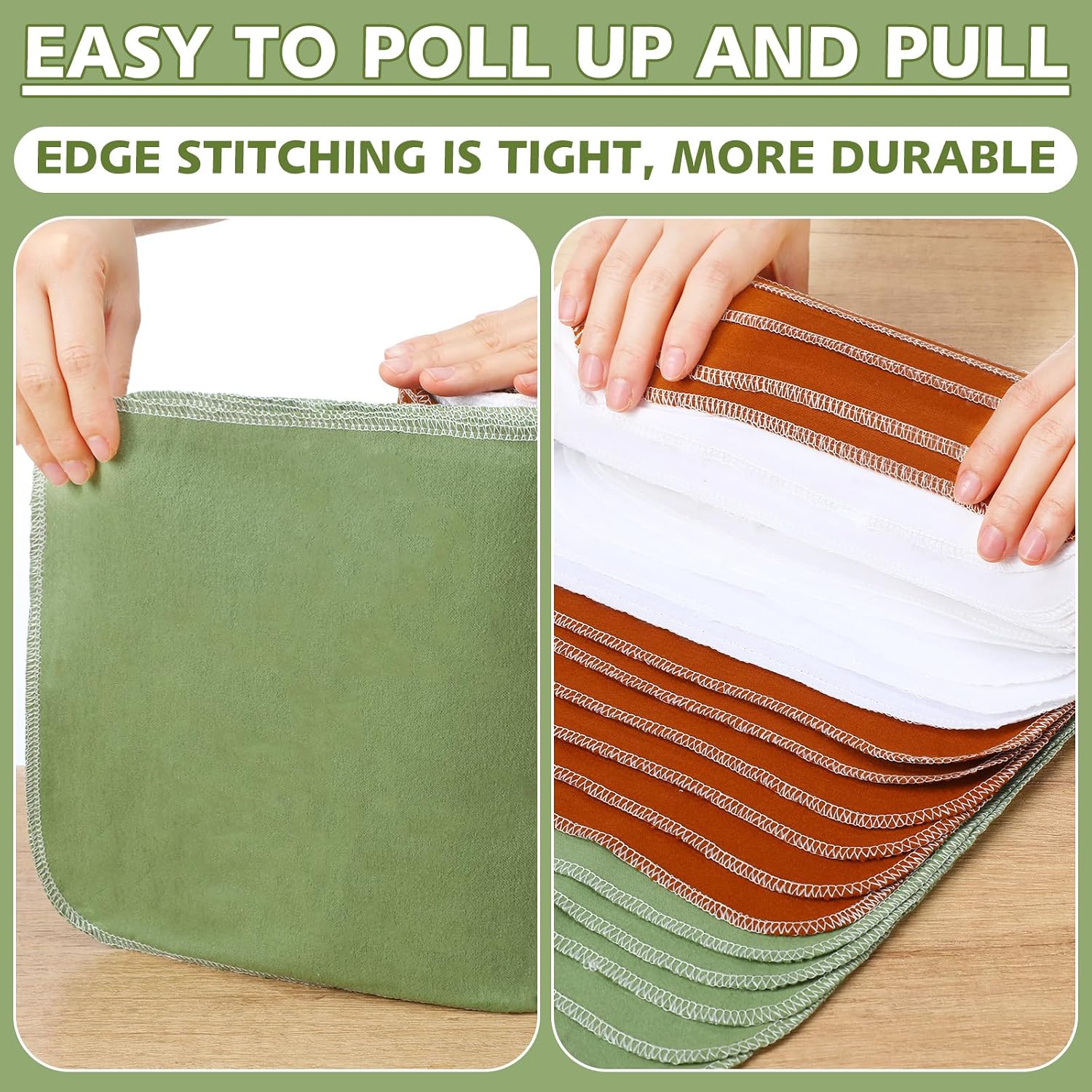 36 Pack Reusable Cleaning Cloths Washable Cotton Kitchen Dish Towels for Home Party Supplies Bulk, 9.84x11.81in (Earth Tone)