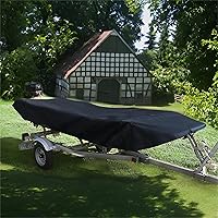 Vista 7 de Funda de repuesto para lanchas Jon Boats de 14 pies, resistente, grado marino, remolcable, color negro