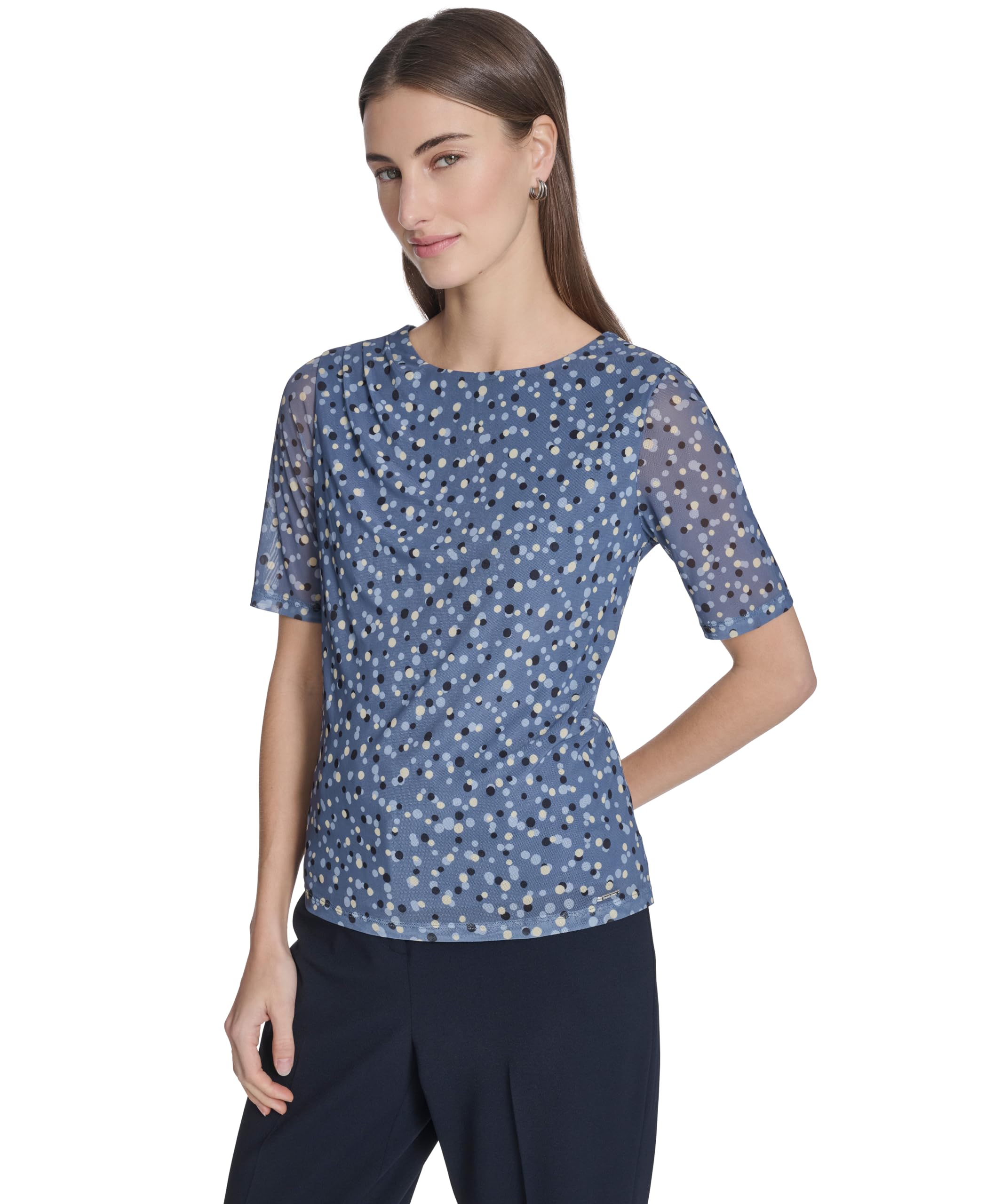 

                                                    Calvin Klein Women's Elbow Sleeve Length Crew Neck