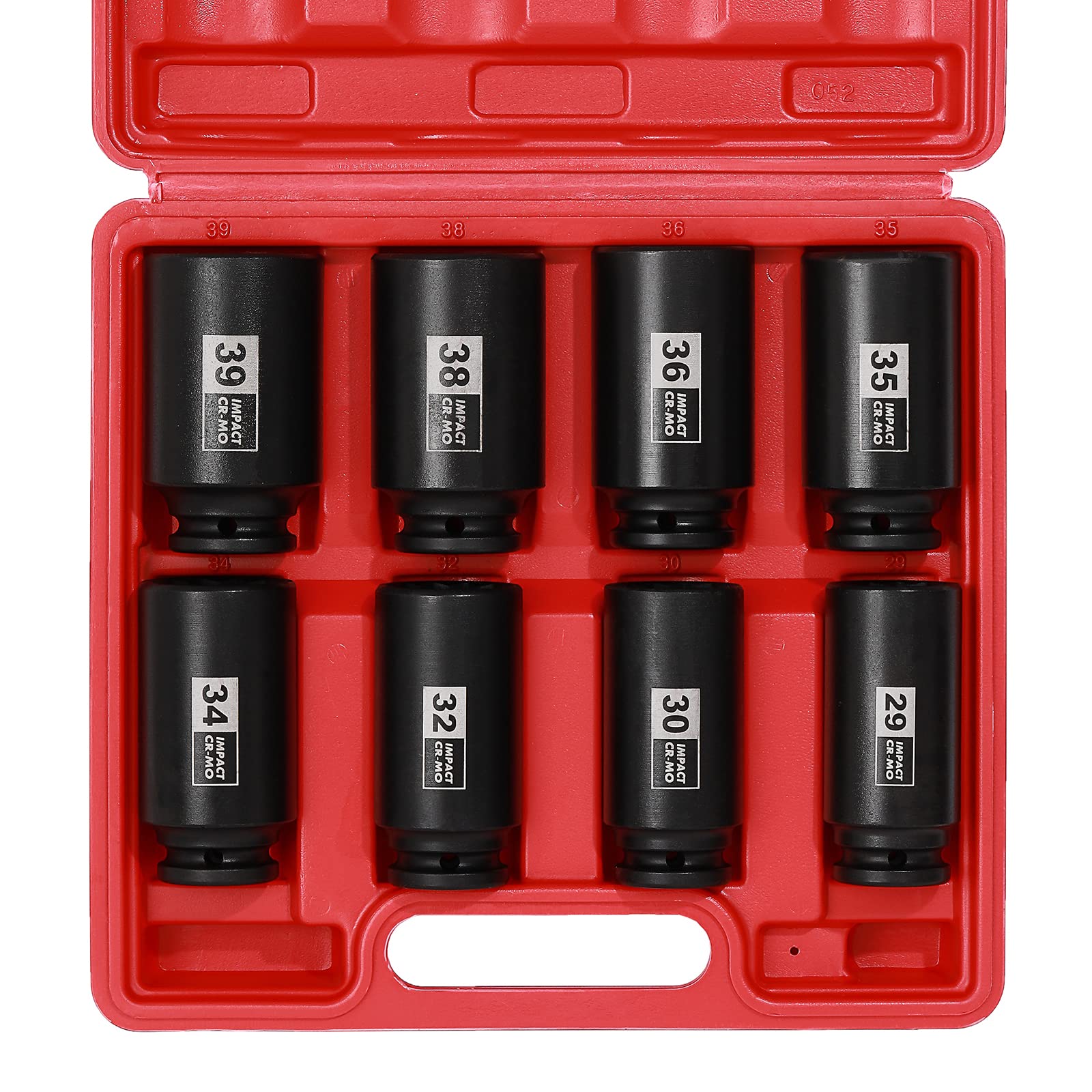 EMENTOL 8PCS 1/2' Drive Deep Spindle Axle Nut Impact Socket Set