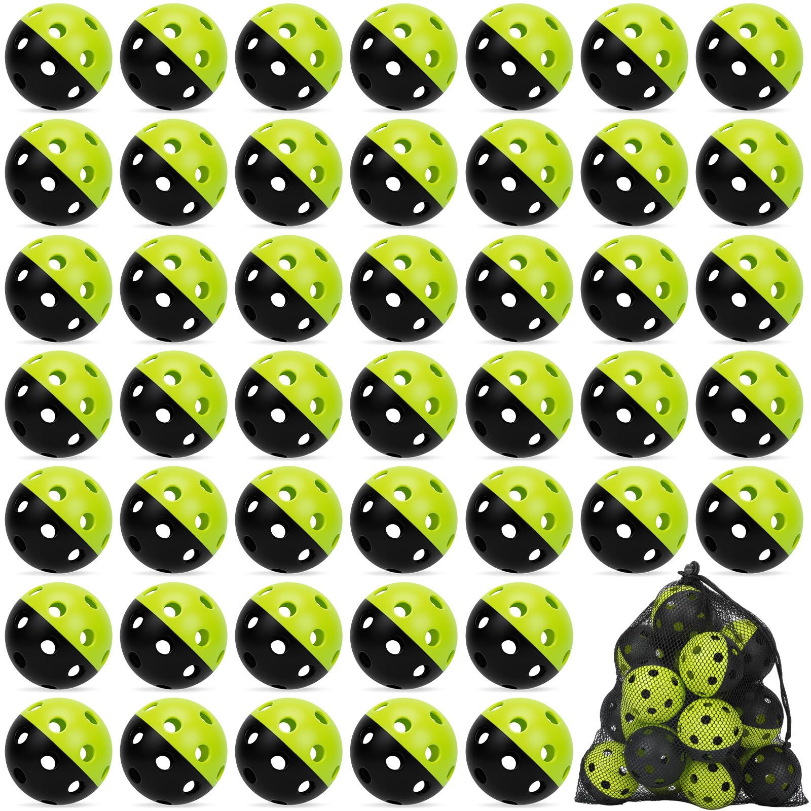 Coopay 14/48 Pack Practice Baseball Softball, Plastic Training Balls Lightweight Hollow Limited Flight Softballs for Hitting, Pitching, Batting Training Indoor Outdoor Use