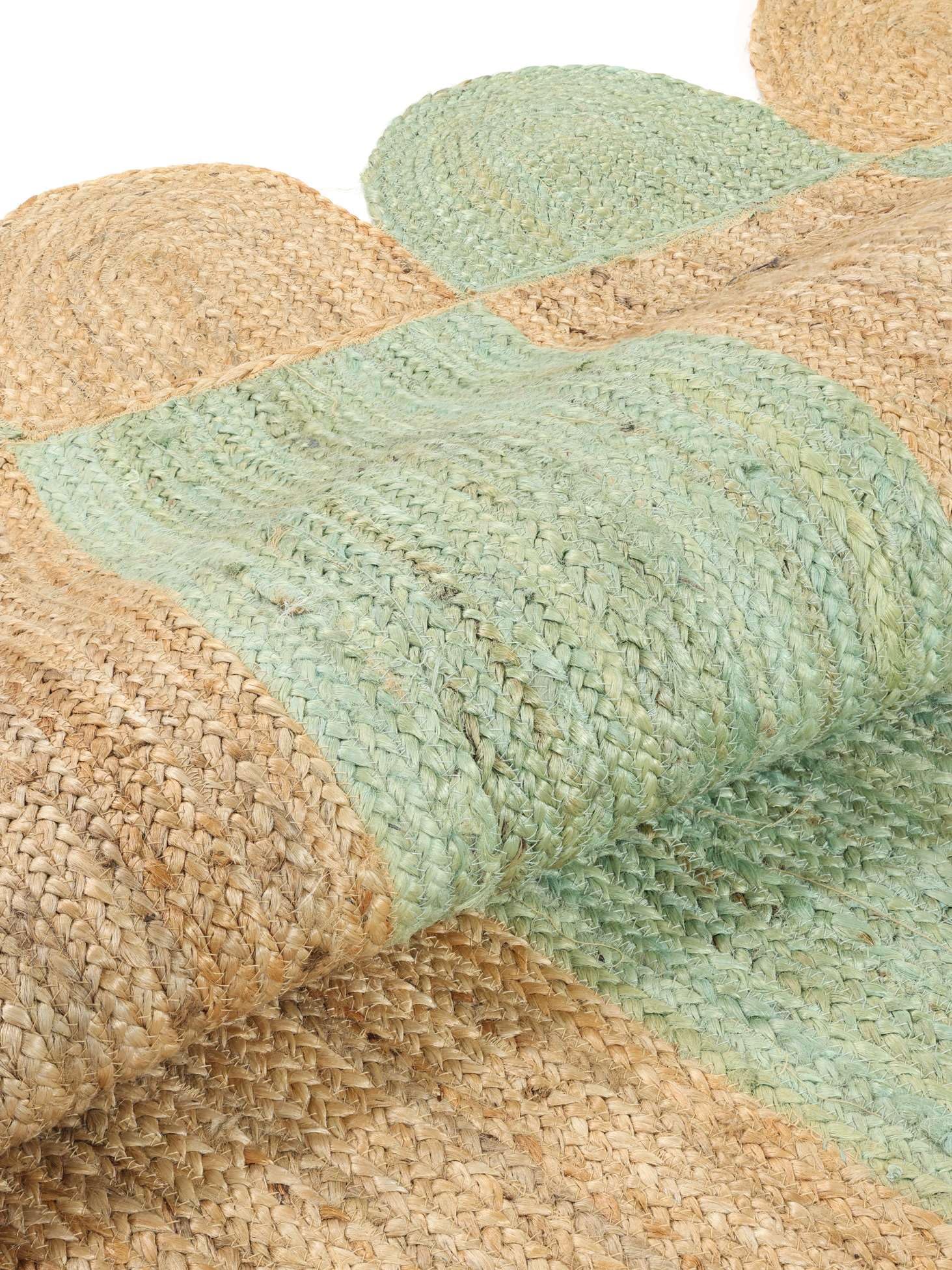RugVista Elba Teppich, 160 x 230 cm, Grün/Beige