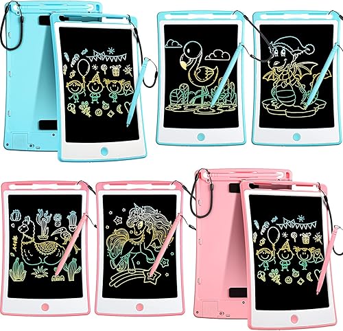 Tableta de escritura LCD de 8.5 pulgadas, tablero de dibujo colorido, almohadilla de dibujo educativa para niños, tableta de escritura LCD borrable,