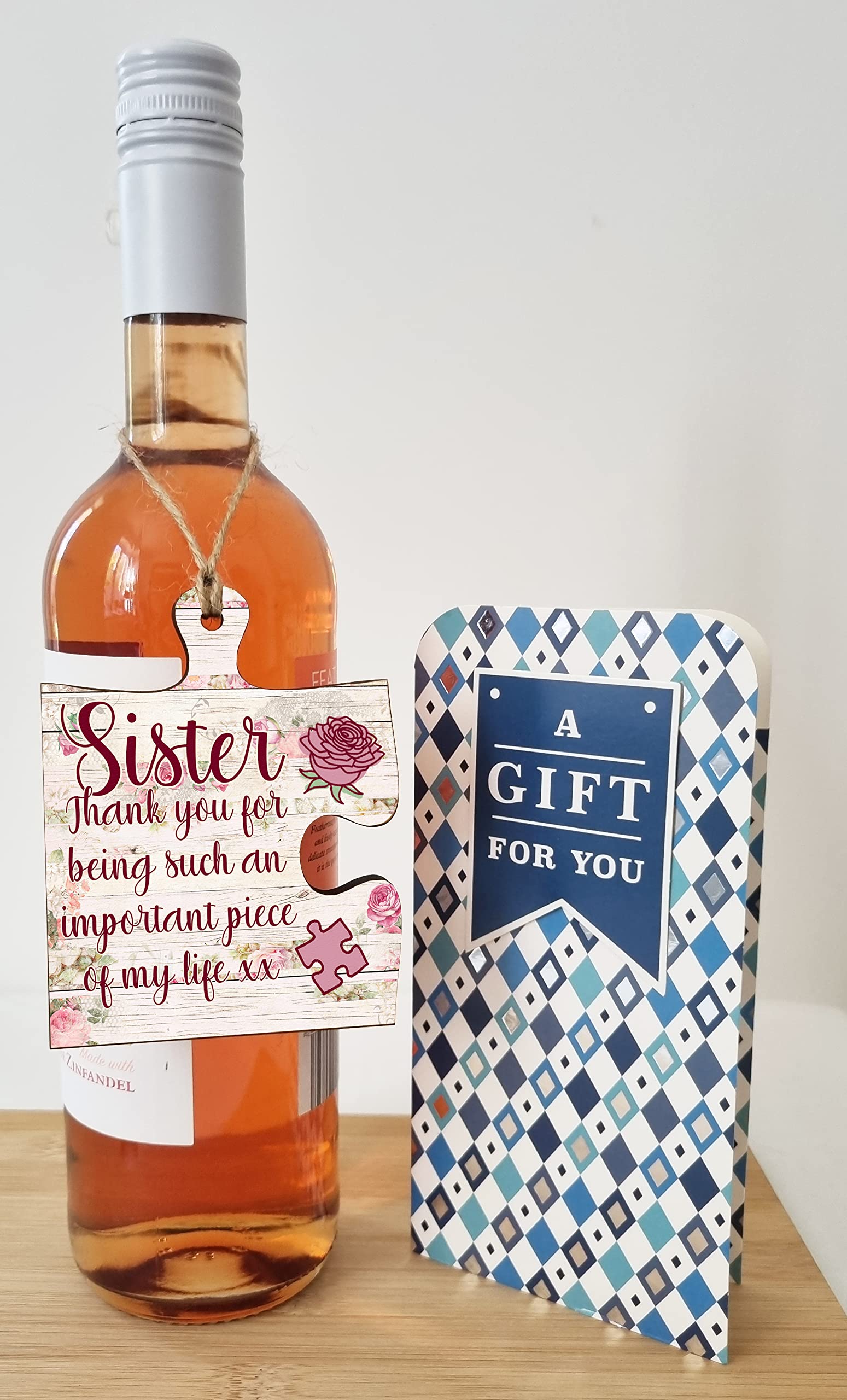 Sister Gift Thank You Important Piece of my Life Jigsaw Puzzle Shaped Decorative Hanging Plaque Sign Mother's Day Present - Image 2