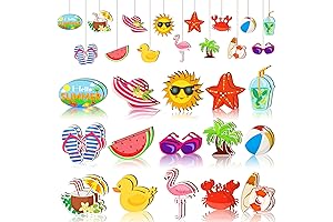 Mini Tree Ornaments for All Seasons: Embrace Summer Vibes with Beachy Wooden Slices