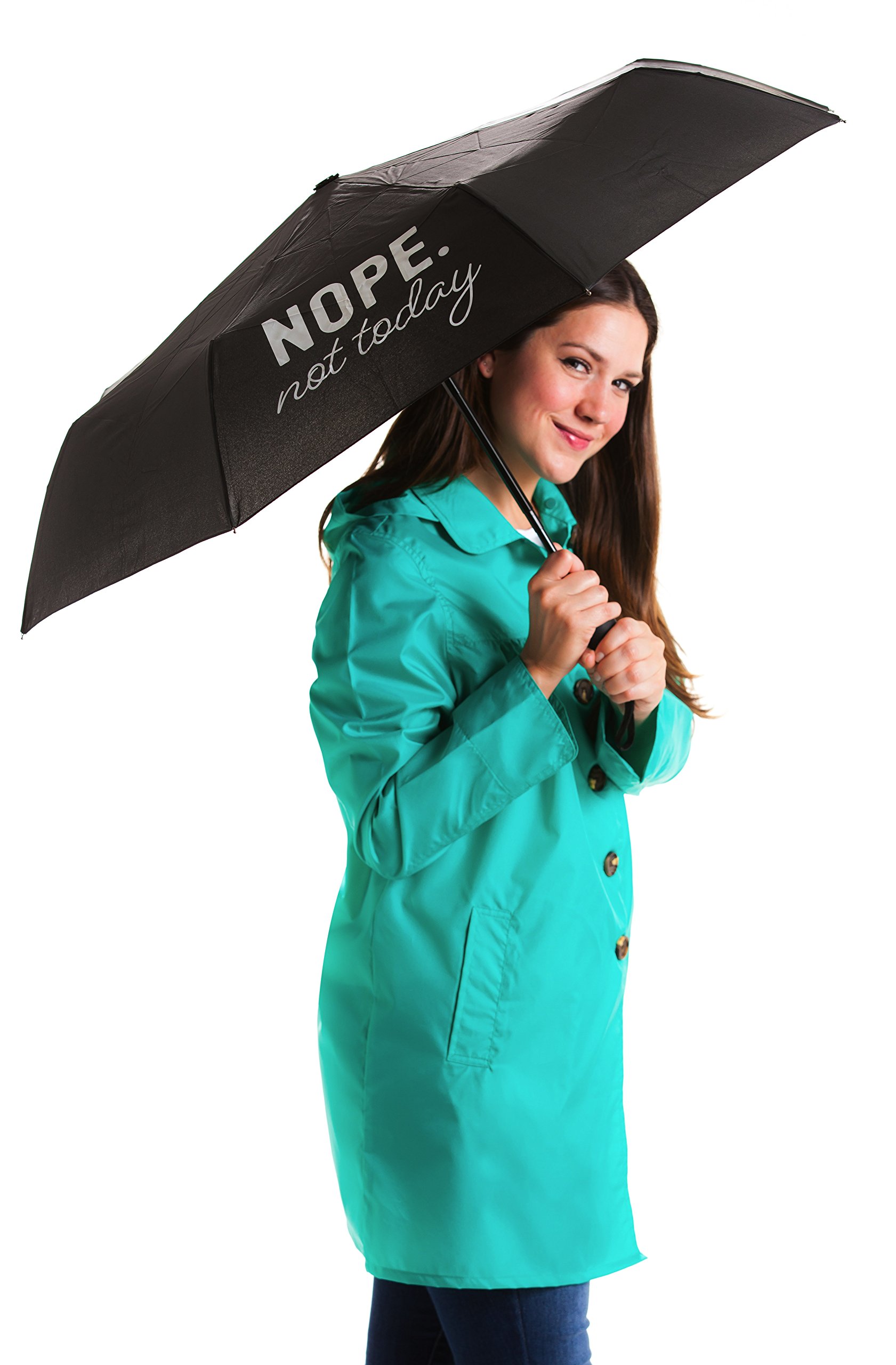 B. Boutique 7UMB005 Nope. Not Today. Compact Umbrella, Black