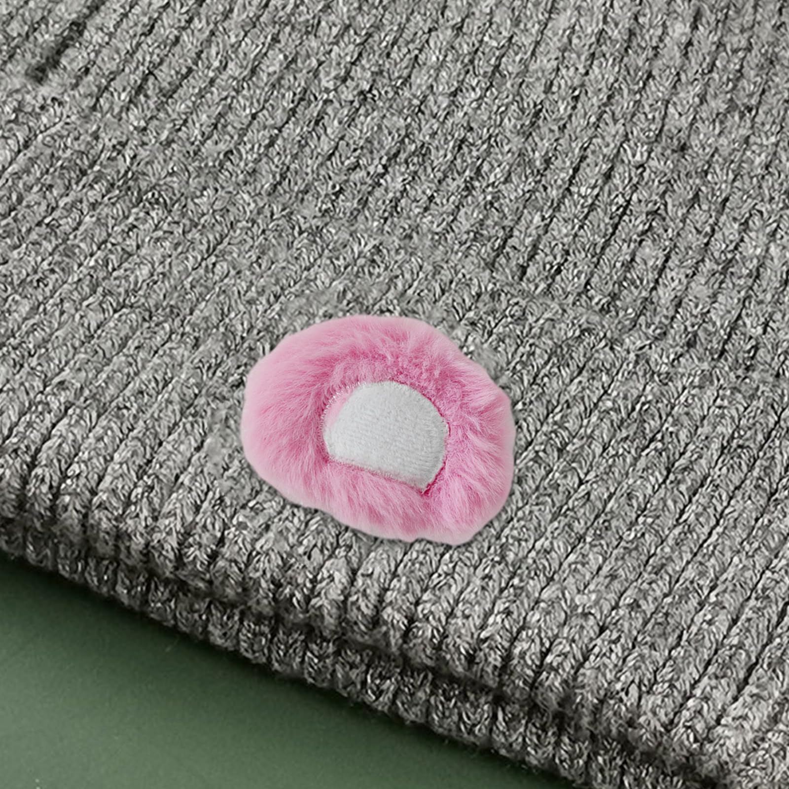 10pcs Orso Forma Orecchio Imbottito Appliques Patch FAI DA TE Artigianato Giocattolo Vestiti Materiale Da Cucire Donna Accessori Clip di