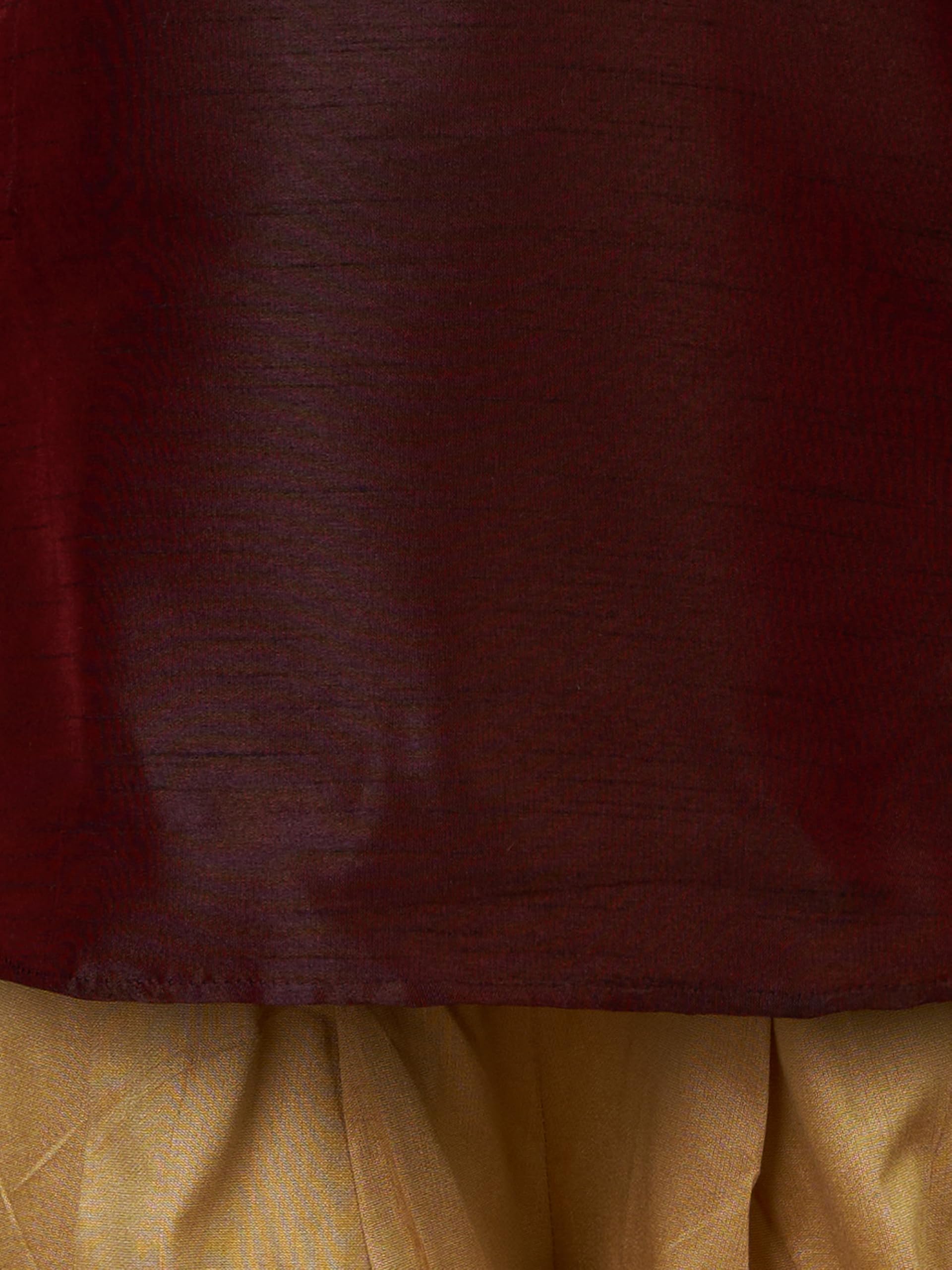 JBN Creation Boys Cotton Silk Blend Wine Kurta and Dhoti Set - Elegance for Festivals_VASBUK001WNnCDRG_14 - Image 5 thumbnail