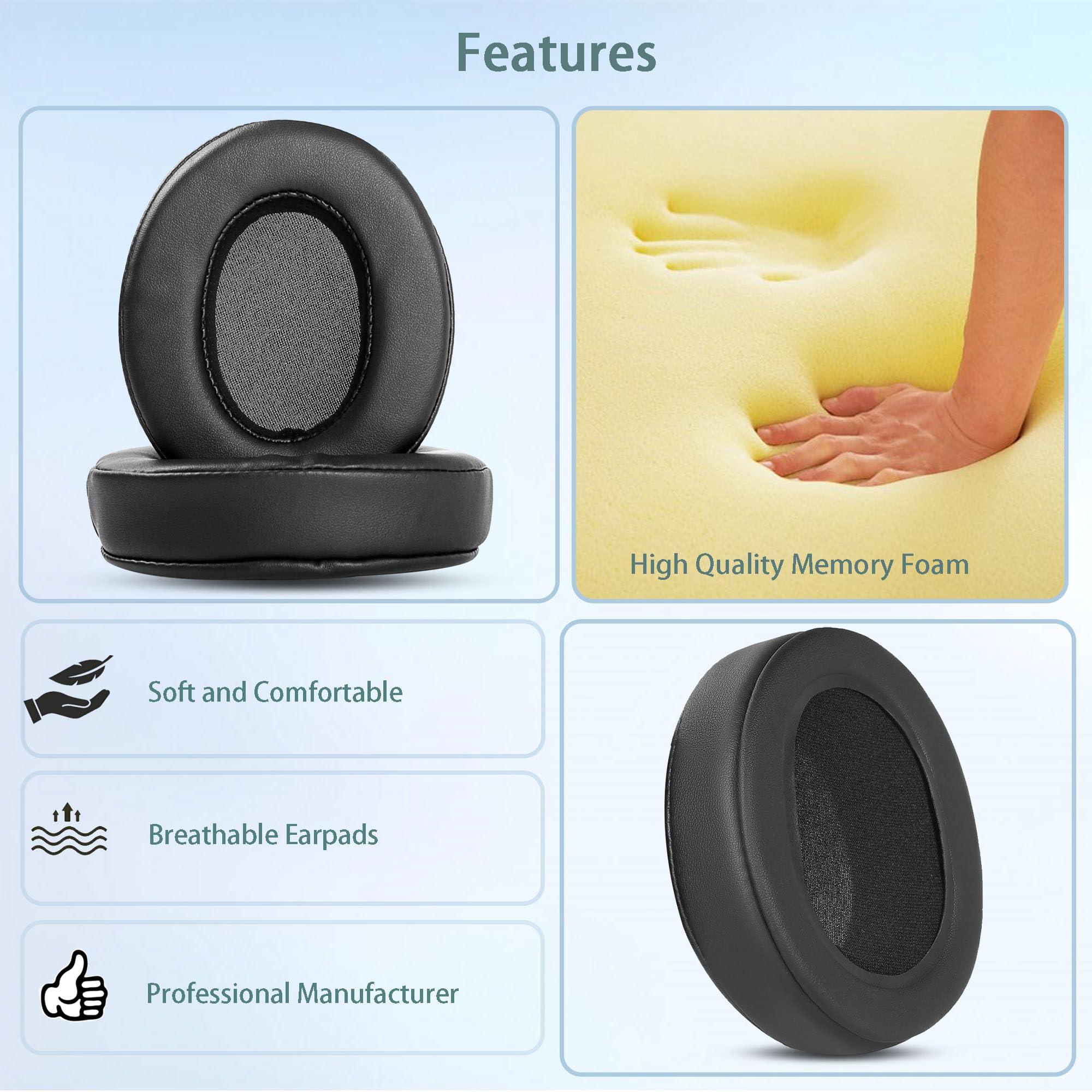 HAIZEEN Cuscinetti Auricolari Compatibili Con Koss Pro-4AA Pro4AA Pro 4AA Cuffie Sostituzione Dei Cuscinetti (Pelle Sintetica/Schiuma Di Memoria - Foto 8